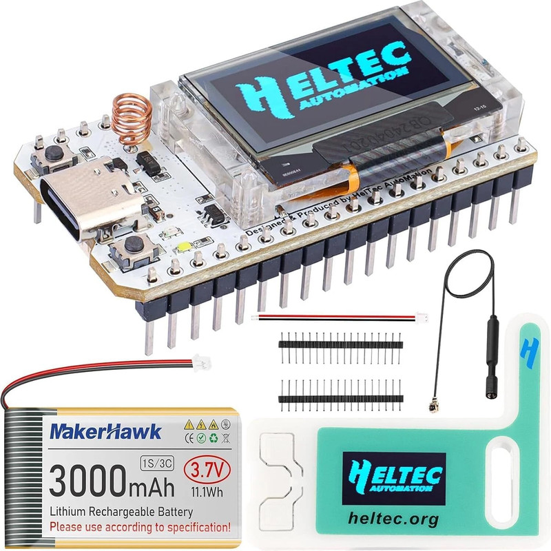 ESP32 LoRa V3 Module Board + Battery Set 868MHz Antenna for Meshtastic Arduino