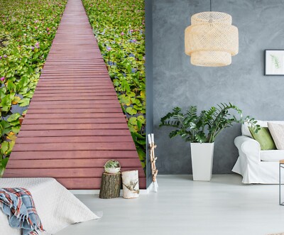 3D Pond Lotus E2886 Wallpaper Mural Paper Wall Print Indoor Murals CA Honey