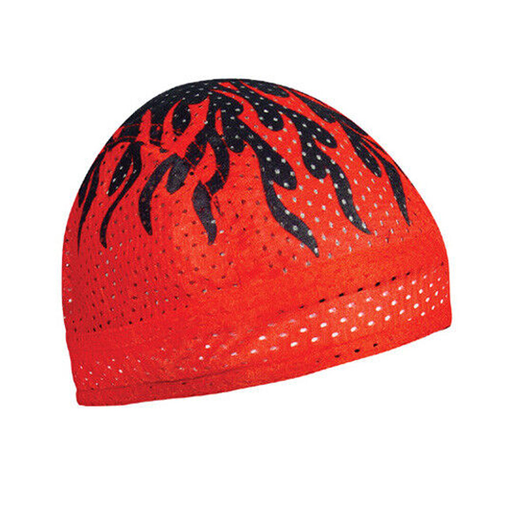 Zan Headgear Vented Flydanna Red Flames One Size Fits All