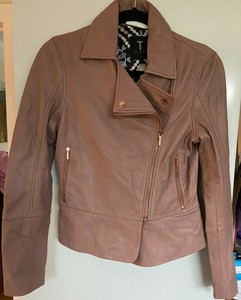 ted baker leather jacket pink