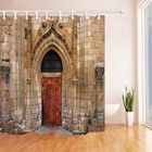 Medieval Castle Door Shower Curtain Waterproof Fabric Bathroom Decor with Hooks