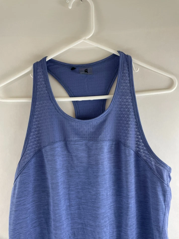 Second Skin Tank Top Women's Size Medium Blue Racerback Sleeveless Activewear - Image 3 of 4