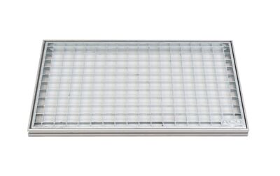 ACO 60x40cm Maschenrost Gitterrost + ALU Einbaurahmen Normrost Abstreifer Zarge 