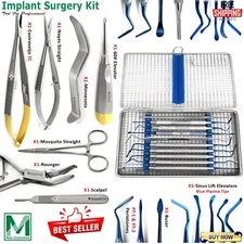 Range Of Implant Surgical Instruments Kits Dental Bone Preparing Elevators Sets