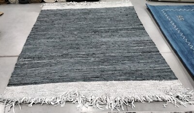 L GREY / DARK GREY 6' X 9' Broken Thread Rug, Reduced Price 1172757560 VTL310A-6