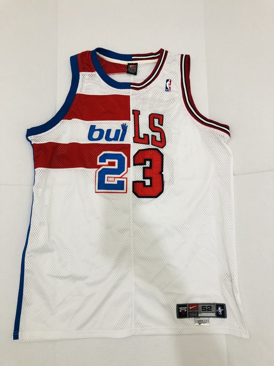 Nike Michael Jordan #23 BULLS/Wizard Half NBA JERSEY SIZE 52 Nike Michael Jordan #23 BULLS/Wizard Half NBA JERSEY SIZE 52