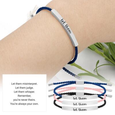Let Them Theory Adjustable Tube Bracelet Stretchable Braided