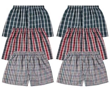 Yacht & Smith 6 Pack Wholesale Men's Tag Free Woven Boxer Shorts In Bulk for Men