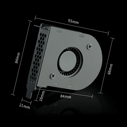 Low Profile PC Interner Lüfter PCIe GPU Air Exhaust Cooler 3pin 4pin Power 3000rpm - Bild 6 von 6