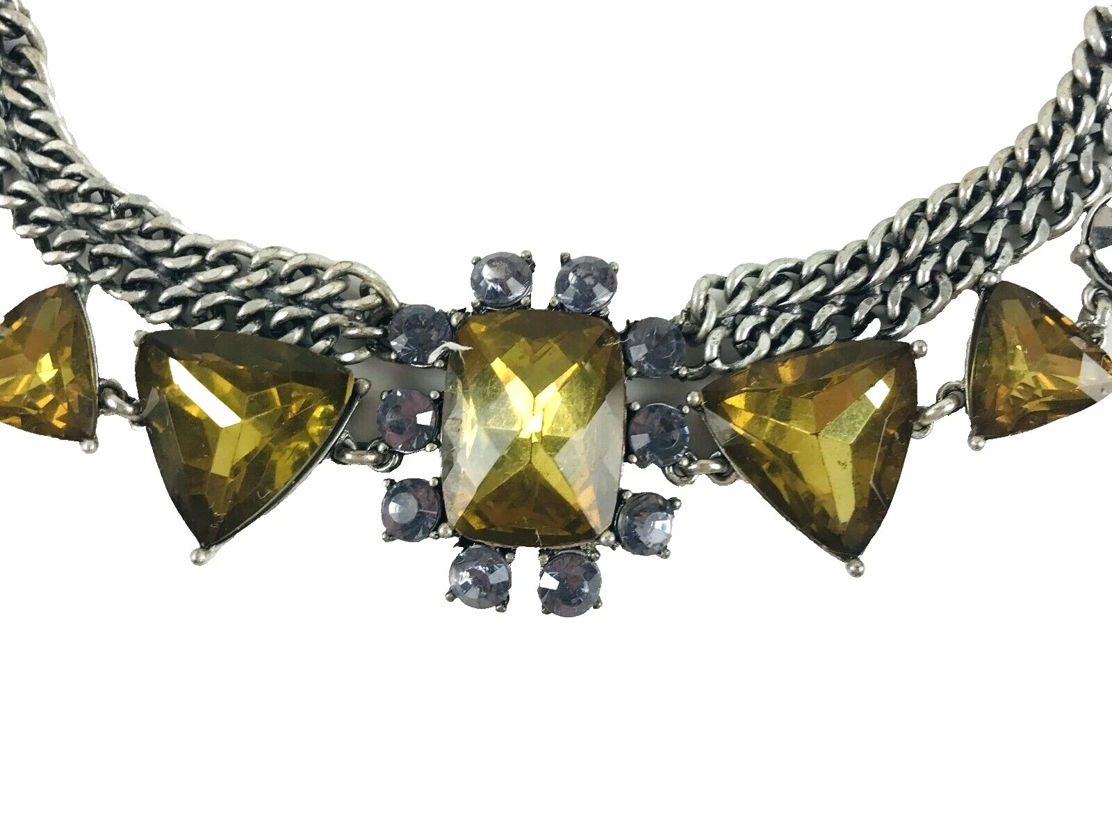 Gargantilla de vidrio ámbar Collares y colgantes De moda