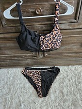 Animal Print Bikini Brown Black
