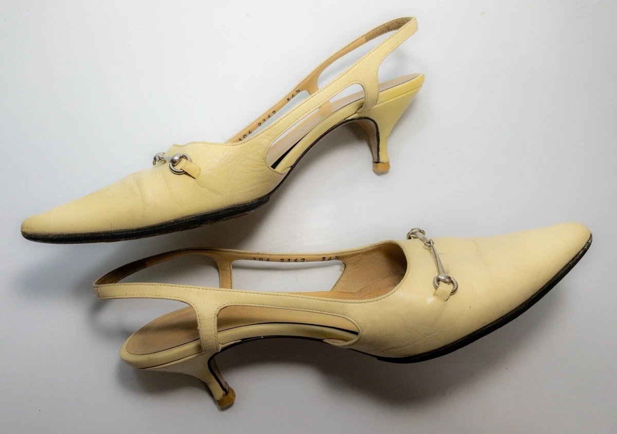 Vintage Gucci Monogram Horsebit Shoes Heeled Pumps 