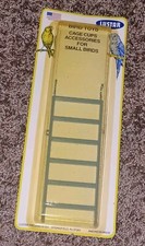 VINTAGE LUSTAR Blue PLASTIC PARAKEET BIRD CAGE TOY HANGING LADDER SEALED NOS