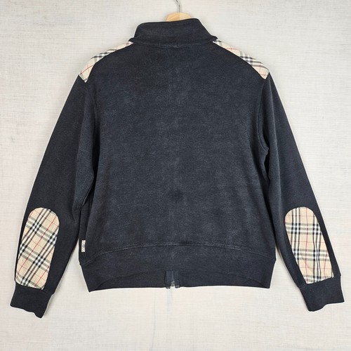 Sudadera Burberry London Para Hombre Pequeña Negra a Cuadros Nova Hombro Cremallera Completa - Imagen 7 de 20