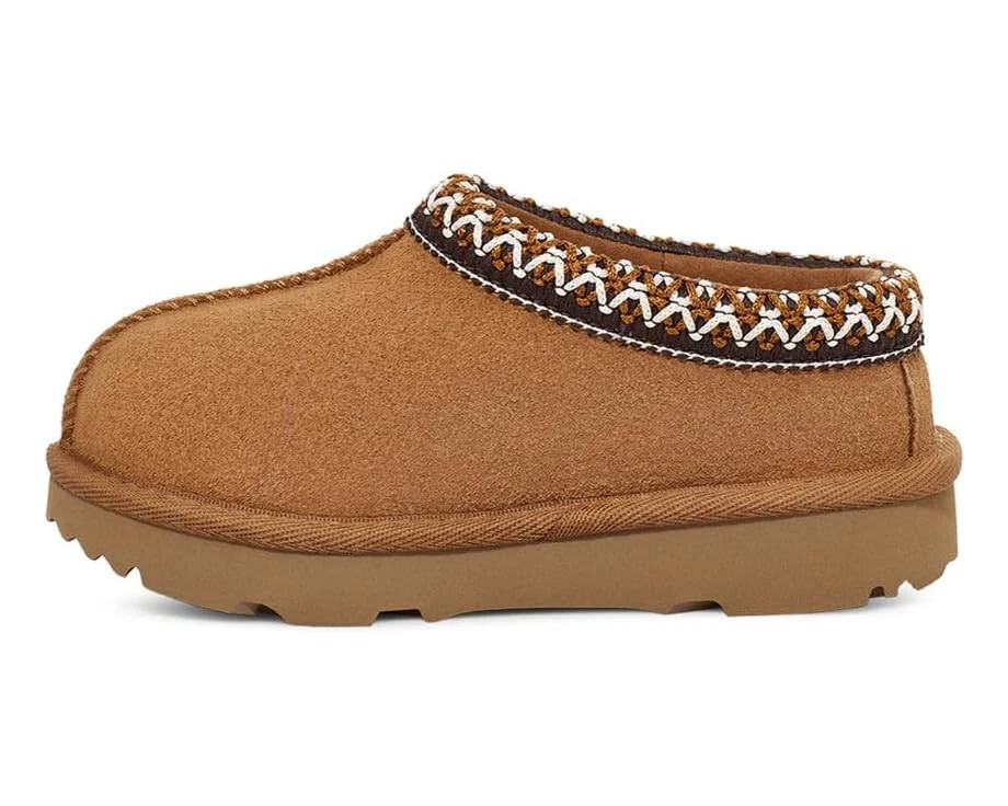 Chinelo infantil UGG Tasman II camurça 1019066T castanha 100% autêntico novo em folha - Imagem 2 de 4