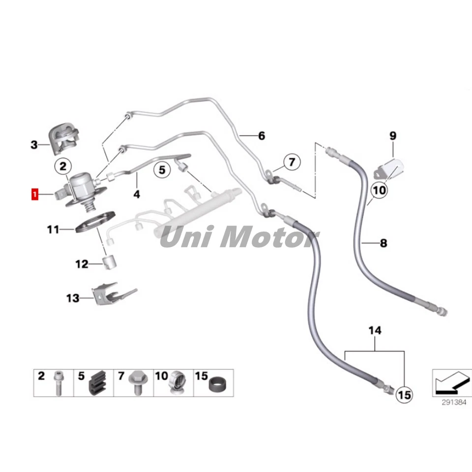 Bomba de combustible de alta presión Pierburg 13518604229 fabricante de equipos originales para BMW 328i 428i 528i Foto 4 de 4