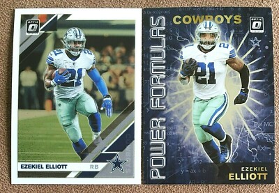 Ezekiel Elliott 2019 Panini Lot Donruss Optic #28 + Power Formulas #PF13 Cowboys