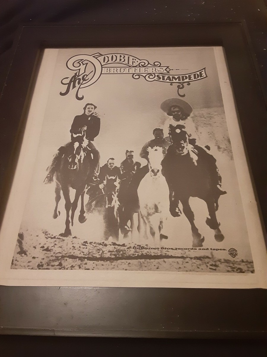 The Doobie Brothers Stampede ポスター Doobie Brothers Stampede Rare Original Promo Poster Ad Framed | eBay