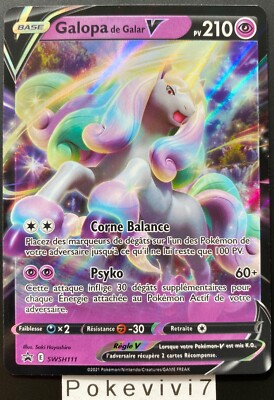 Galopa de Galar-V (167/198) - Carte Pokémon EB06 - Epée et Bouclier