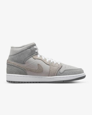 Nike Women Jordan 1 Mid SE Particle Grey DO7139-002 # | eBay