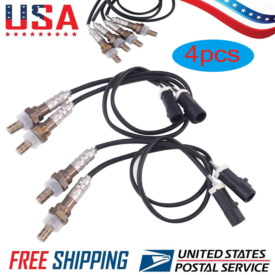 Set Of 4 Motorcraft-Style Oxygen O2 Sensors For 1997-2008 Ford F150 4.2L 4.6L 5.4L – Direct Fit, 3-Year Warranty