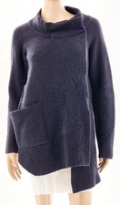 Re.set Nwt Blue Boiled Wool Asymmetrical Hem Hi Low Jacket Size 42 / 6