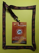 Euro 2004 Semi Final Match 29 Portugal Netherlands Hospitality Lanyard & Pass