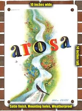 Metal Sign - 1938 Arosa, 1800m above sea level in Switzerland - 10x14 Inches