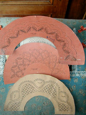 3 Modèles Anciens Dentelle aux Fuseaux Tours de Napperons Textiles Rare TB.Etat