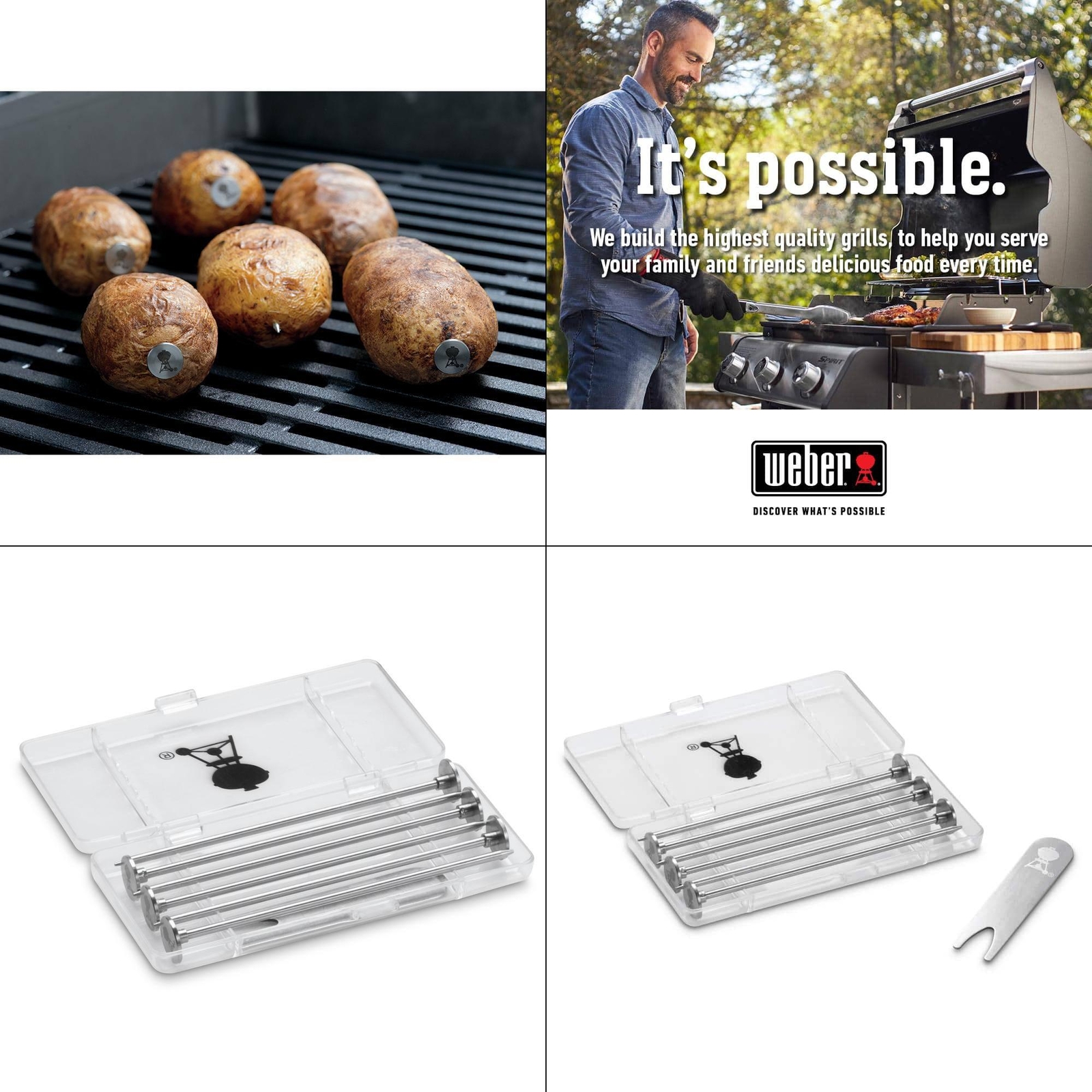 Potato Nails (6pack) er Silver Original Of Barbeque Plus Tool Bbq