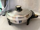 Kitchen Craft West Bend Stainless Steel Liquid Oil Core Electric Skillet 11" Lid
