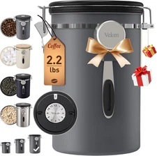 Veken Coffee Canister, 39OZ Large, Airtight Stainless Steel Food Storage Contain