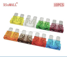 10Pcs Car Fuses Assortment Kit Micro Mini Standard 1A-50A with Storage Box