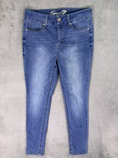 Seven 7 Jeans Womens 12 Blue Medium Wash High Rise Skinny Tummyless Denim