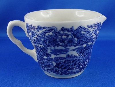 Milch-/Sahnekännchen English Ironstone Tableware blau alte Serie EIT LTD England