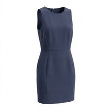 LOFT Navy Sleeveless Sheath Dress Size 10 Minimalist Office Workwear Business