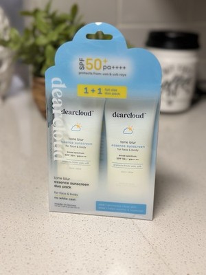 Dearcloud Tone Blur Essence Sunscreen Duo SPF 50+ PA++++ No White Cast Vegan