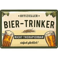 Lanolu Blechschild Bier Trinker Humor Kneipe Retro - 20X30Cm