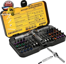 40 in 1 Magnetic Ratchet Screwdriver Set, Multi Bit Magnetic Ratcheting Screwdri