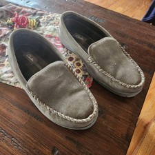 Clarks Bruno Men's Moccasin Slippers Venitian Leather Comfort Lined Plaid 11M