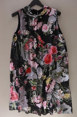   comma, Midikleid Regular Kleid für Damen Gr. 42, L Ärmellos schwarz  