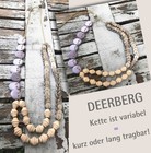 ❤️ NEUWERTIG! Besonders! DEERBERG Halskette. Kurz + lang tragbar Holz Natur
