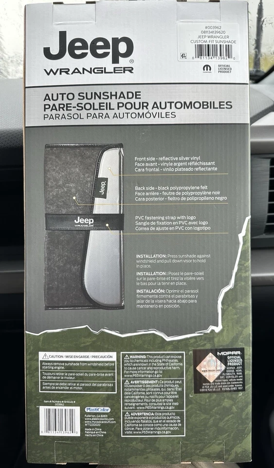 Parasol automático Jeep Wrangler. Pieza Mopar genuina - Se adapta a modelos 1996-2020 Foto 2 de 2