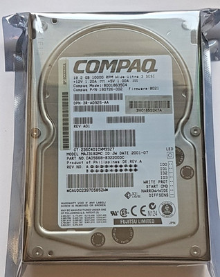 18.2 GB SAS Compaq BD018635C4 10K rpm Wide Ultra3 SCSI 80pin 3.5'' Festplatte Neu