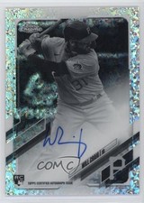 2021 Chrome Rookie Black and White Mini-Diamond Refractor Will Craig Auto 0rz7