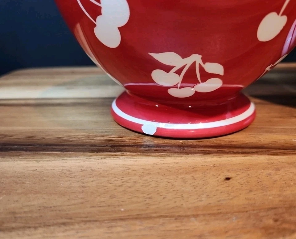 Juego de 2 cuencos Sonoma Cherries Jubilee uno rojo y otro blanco Foto 4 de 4