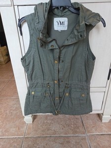 YMI Collection Military Vest Cargo Army Womens Removable Hood POCKETS SMALL 
