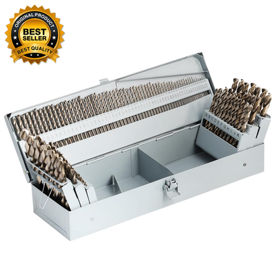 #ad 115Pcs M35 Cobalt Drill Bit Set 5% Cobalt HSS Metal Bits for Hardened Steel $173.34