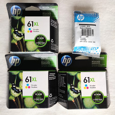 3 Genuine HP 61XL & 1 61 Tricolor Ink Cartridge Retail Sealed Unopened Exp 2016
