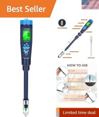 Instant Soil pH Tester - Digital Meter for Garden, Lawn & Greenhouse Care
